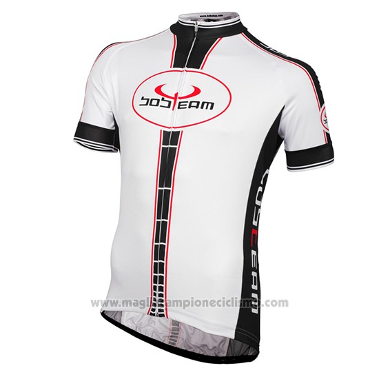 2016 Abbigliamento Ciclismo Bobteam Bianco Manica Corta e Salopette