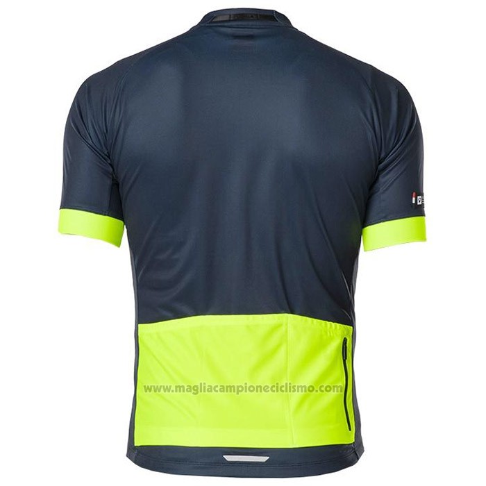 2020 Abbigliamento Ciclismo Bontrage Giallo Scuro Blu Manica Corta e Salopette