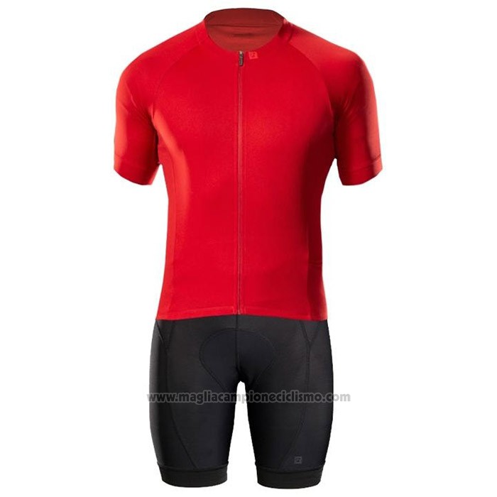 2020 Abbigliamento Ciclismo Bontrage Rosso Manica Corta e Salopette