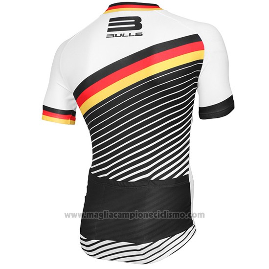 2015 Abbigliamento Ciclismo Bulls Bianco e Nero Manica Corta e Salopette
