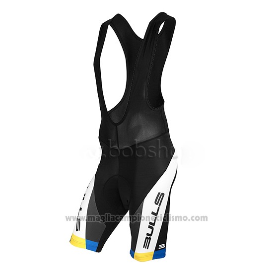 2015 Abbigliamento Ciclismo Bulls Bianco e Nero Manica Corta e Salopette