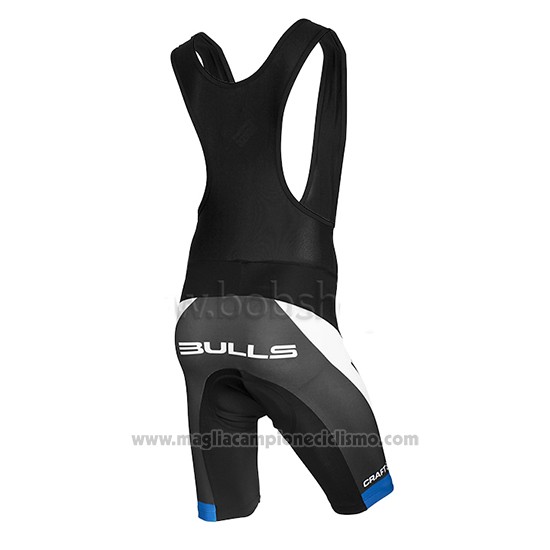 2015 Abbigliamento Ciclismo Bulls Bianco e Nero Manica Corta e Salopette