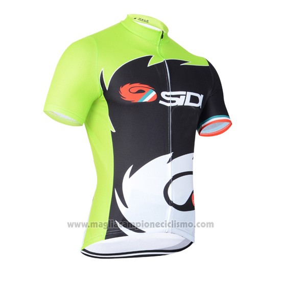 2014 Abbigliamento Ciclismo Castelli SIDI Nero e Verde Manica Corta e  Salopette