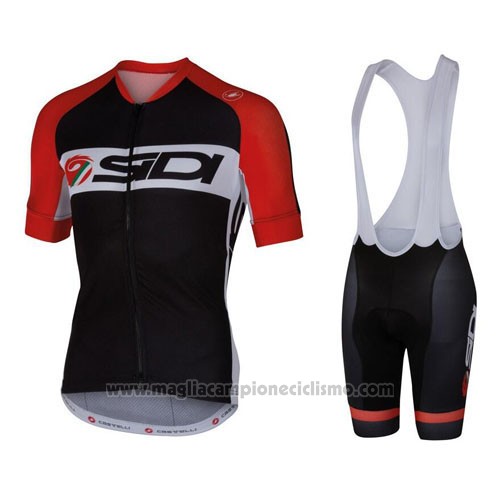 2014 Abbigliamento Ciclismo Castelli SIDI Nero e Verde Manica Corta e  Salopette