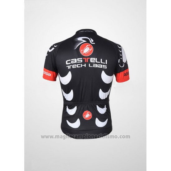 2010 Abbigliamento Ciclismo Castelli Nero e Bianco Manica Corta e Salopette