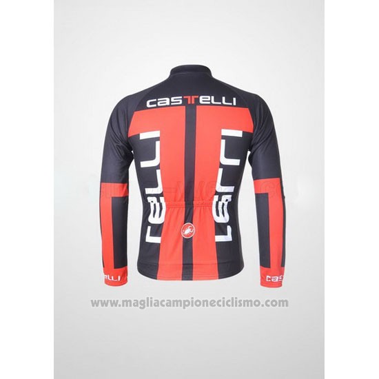2011 Abbigliamento Ciclismo Castelli Arancione e Nero Manica Lunga e Salopette