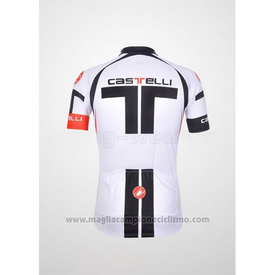 2011 Abbigliamento Ciclismo Castelli Bianco Manica Corta e Salopette