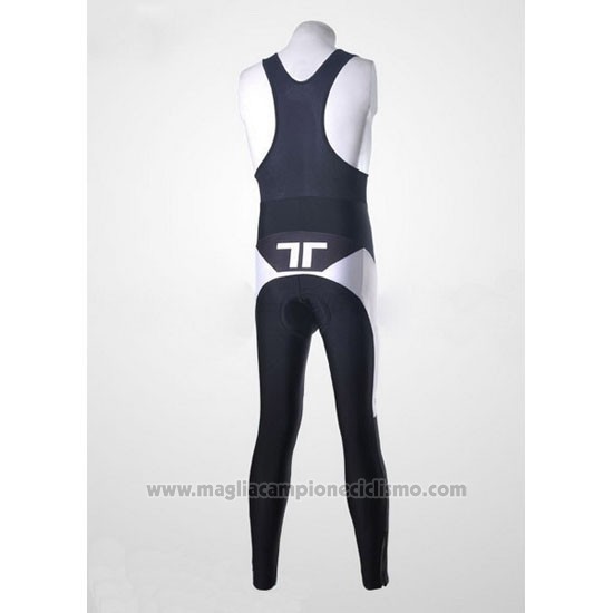 2011 Abbigliamento Ciclismo Castelli Bianco e Nero Manica Lunga e Salopette