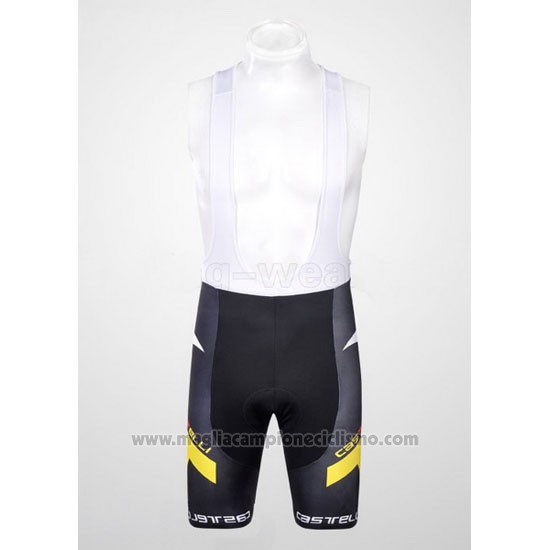 2011 Abbigliamento Ciclismo Castelli Giallo e Nero Manica Corta e Salopette