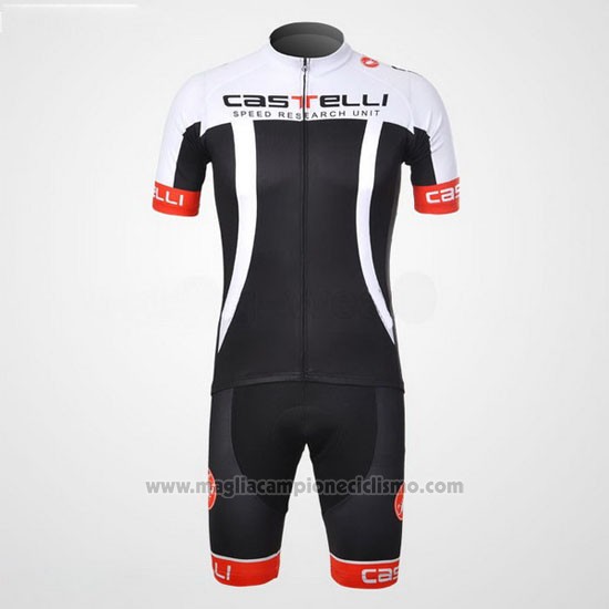 2011 Abbigliamento Ciclismo Castelli Nero e Bianco Manica Corta e Salopette