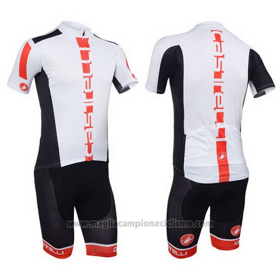 2013 Abbigliamento Ciclismo Castelli Arancione e Bianco Manica Corta e Salopette