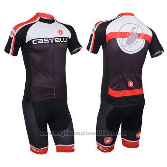 2013 Abbigliamento Ciclismo Castelli Nero Manica Corta e Salopette