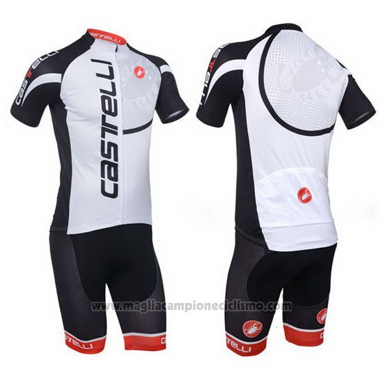 2013 Abbigliamento Ciclismo Castelli Nero e Bianco Manica Corta e Salopette