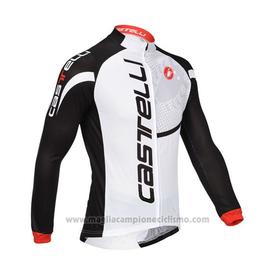 2013 Abbigliamento Ciclismo Castelli Nero e Bianco Manica Lunga e Salopette