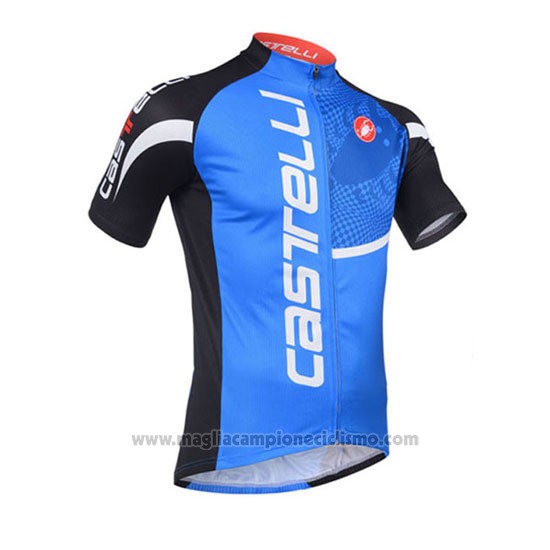 2013 Abbigliamento Ciclismo Castelli Nero e Blu Manica Corta e Salopette