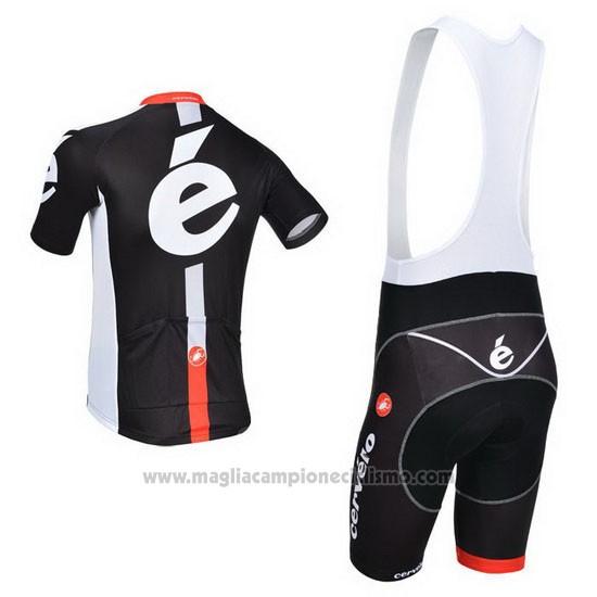 2013 Abbigliamento Ciclismo Cervelo Bianco e Nero Manica Corta e Salopette