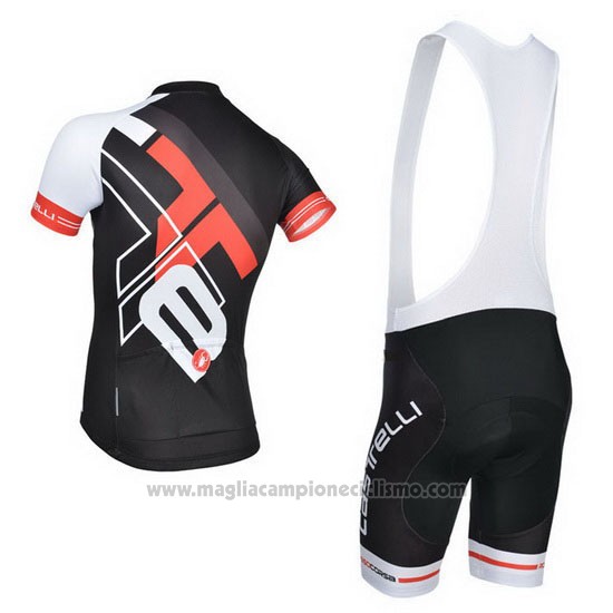 2014 Abbigliamento Ciclismo Castelli Nero Manica Corta e Salopette