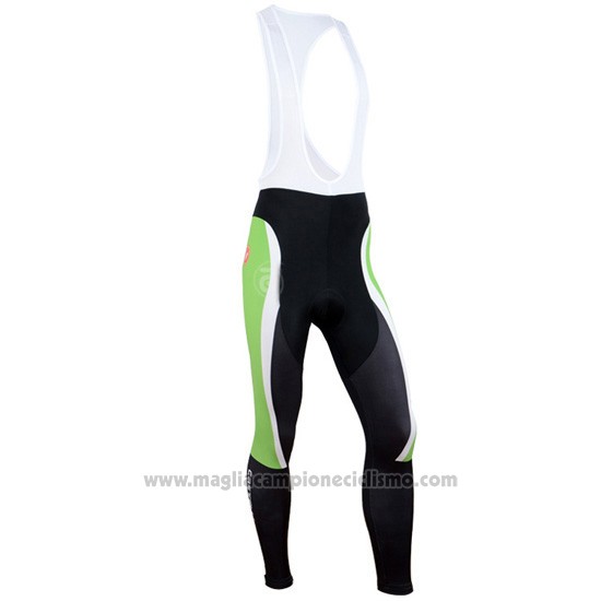 2014 Abbigliamento Ciclismo Castelli Nero e Verde Manica Lunga e Salopette
