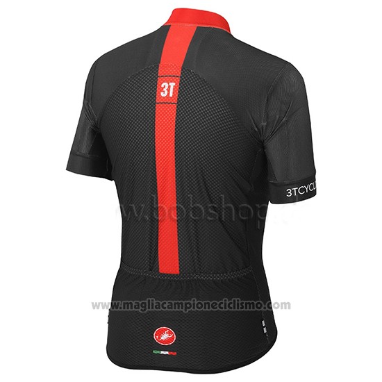 2015 Abbigliamento Ciclismo Castelli 3t Nero e Rosso Manica Corta e Salopette