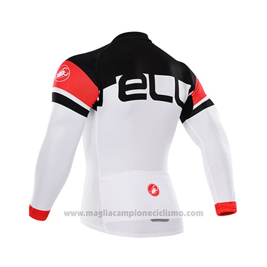 2015 Abbigliamento Ciclismo Castelli Nero e Bianco Manica Lunga e Salopette