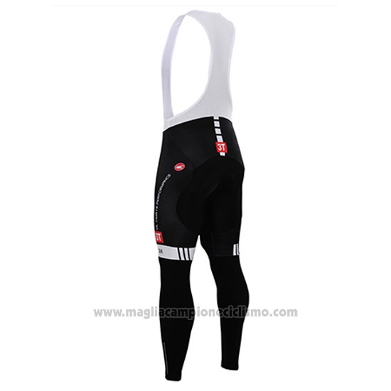 2015 Abbigliamento Ciclismo Castelli Rosso e Nero Manica Lunga e Salopette