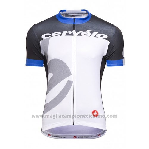 2016 Abbigliamento Ciclismo Castelli Cervelo e Bianco e Blu Manica Corta e Salopette