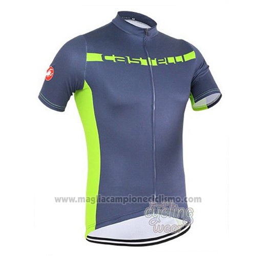 2016 Abbigliamento Ciclismo Castelli Grigio e Verde Manica Corta e Salopette