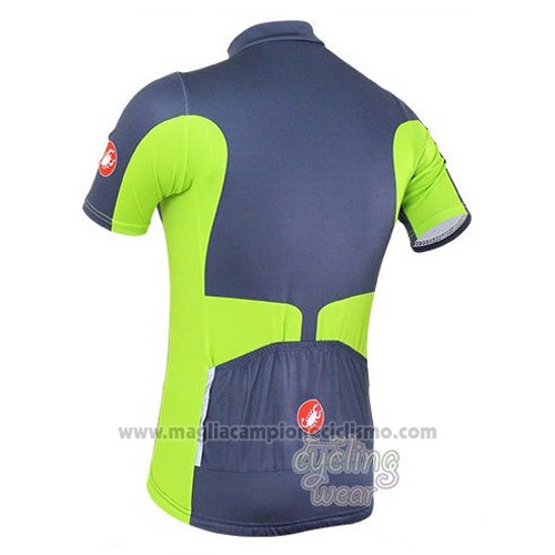 2016 Abbigliamento Ciclismo Castelli Grigio e Verde Manica Corta e Salopette