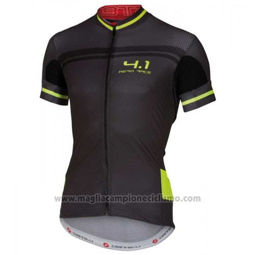 2016 Abbigliamento Ciclismo Castelli Nero e Verde Manica Corta e Salopette