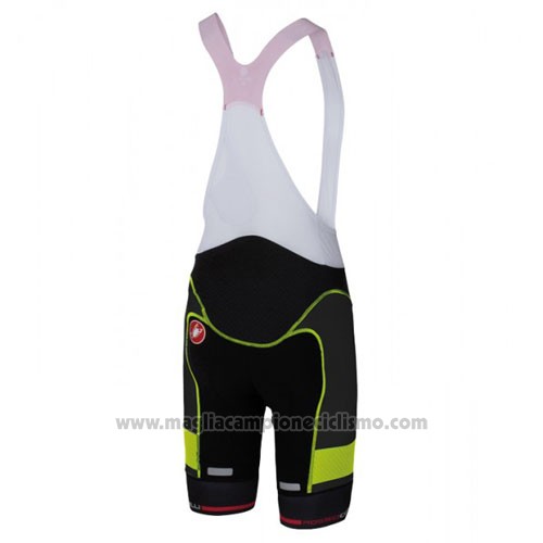 2016 Abbigliamento Ciclismo Castelli Nero e Verde Manica Corta e Salopette