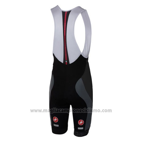 2016 Abbigliamento Ciclismo Castelli Rosso Nero Manica Corta e Salopette