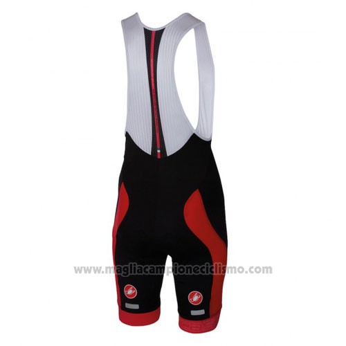 2016 Abbigliamento Ciclismo Castelli Rosso e Bianco Manica Corta e Salopette