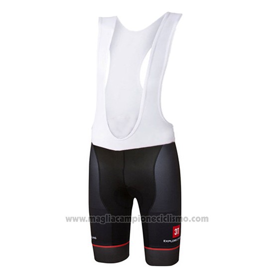 2017 Abbigliamento Ciclismo Castelli Aceso Nero e Rosso Manica Corta e Salopette