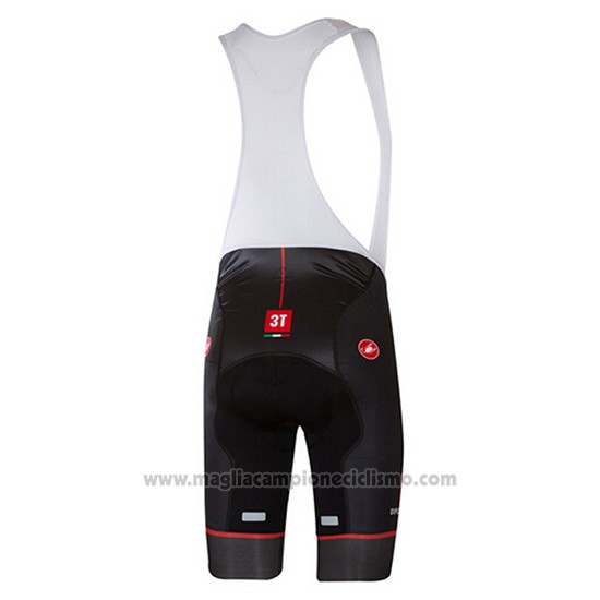2017 Abbigliamento Ciclismo Castelli Aceso Nero e Rosso Manica Corta e Salopette
