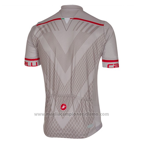 2017 Abbigliamento Ciclismo Castelli Argentato Manica Corta e Salopette
