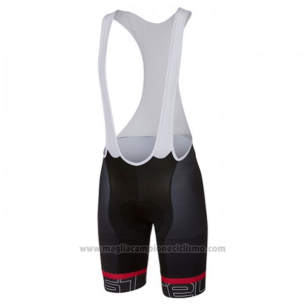 2017 Abbigliamento Ciclismo Castelli Attacco Nero Manica Corta e Salopette