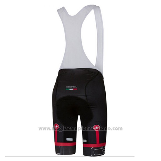 2017 Abbigliamento Ciclismo Castelli Bianco e Nero Manica Corta e Salopette