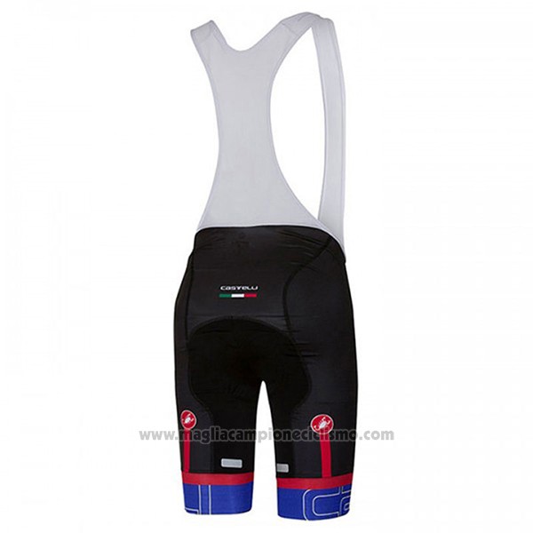 2017 Abbigliamento Ciclismo Castelli Blu e Rosso Manica Corta e Salopette