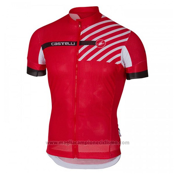 2017 Abbigliamento Ciclismo Castelli Free Ar Rosso Manica Corta e Salopette
