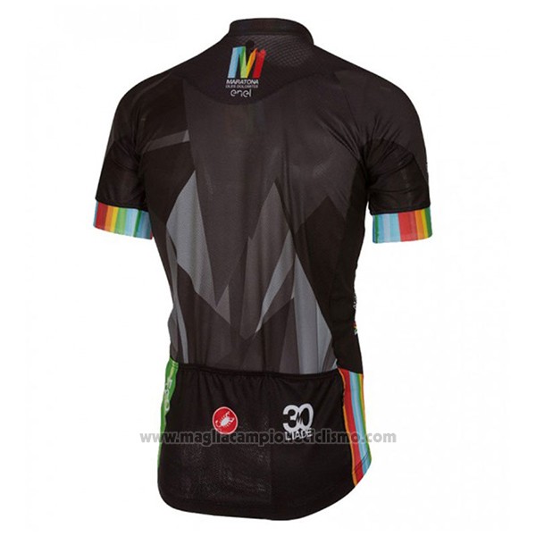 2017 Abbigliamento Ciclismo Castelli Maratona Nero Manica Corta e Salopette