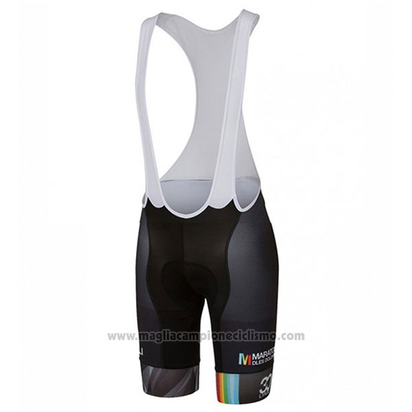 2017 Abbigliamento Ciclismo Castelli Maratona Nero Manica Corta e Salopette