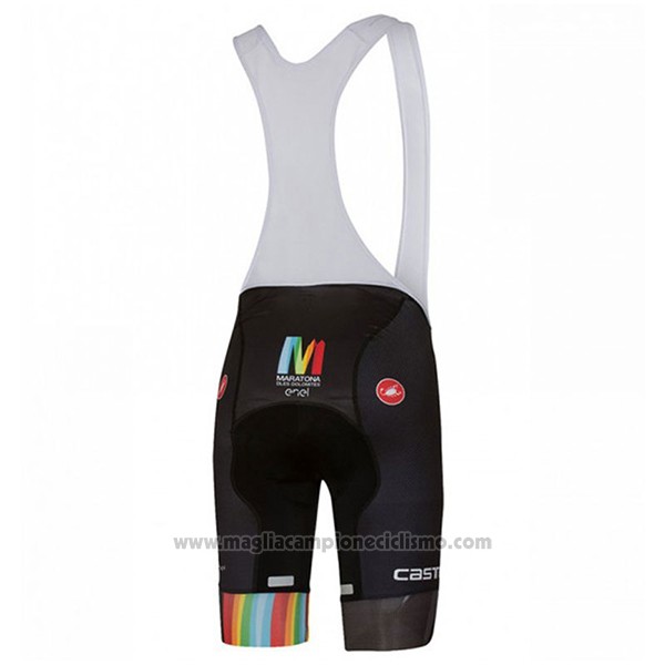 2017 Abbigliamento Ciclismo Castelli Maratona Nero Manica Corta e Salopette