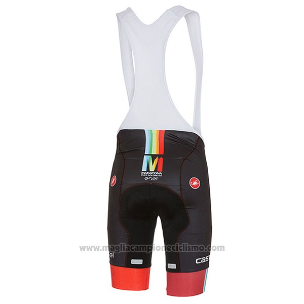 2017 Abbigliamento Ciclismo Castelli Maratone Rosso Manica Corta e Salopette
