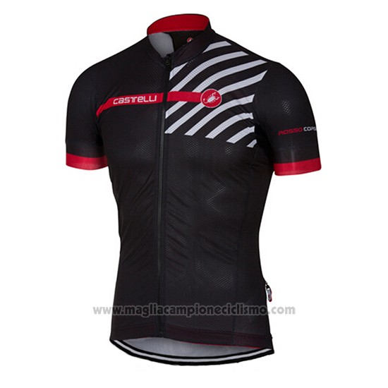 2017 Abbigliamento Ciclismo Castelli Nero Manica Corta e Salopette