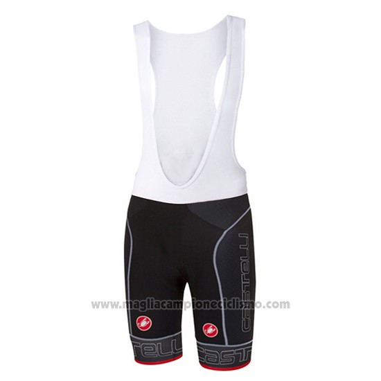 2017 Abbigliamento Ciclismo Castelli Nero Manica Corta e Salopette