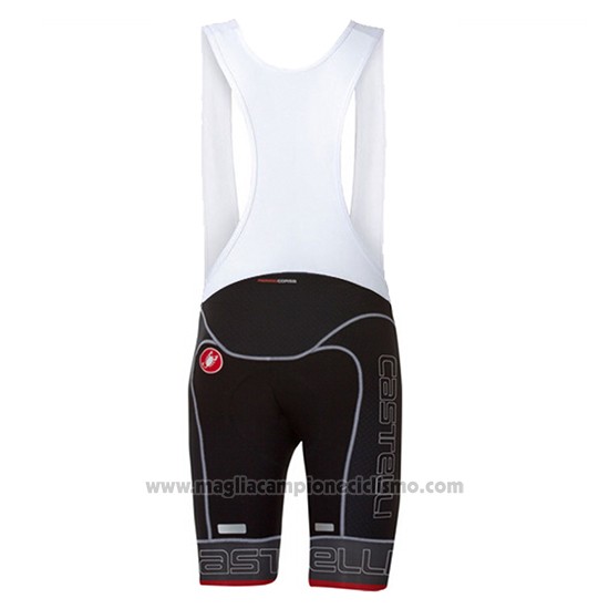 2017 Abbigliamento Ciclismo Castelli Nero Manica Corta e Salopette