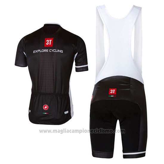 2017 Abbigliamento Ciclismo Castelli Scuro Nero Manica Corta e Salopette
