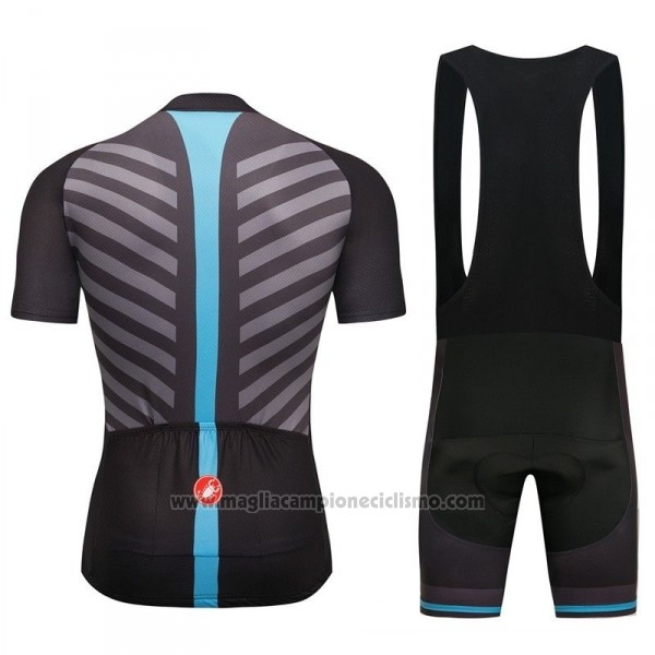 2018 Abbigliamento Ciclismo Castelli Spento Grigio Manica Corta e Salopette