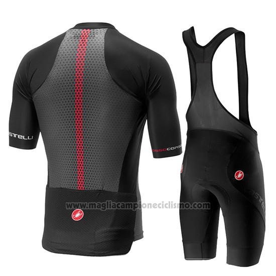2019 Abbigliamento Ciclismo Castelli Aero Race Nero Manica Corta e Salopette
