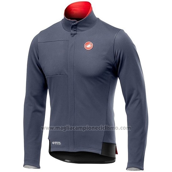 2019 Abbigliamento Ciclismo Castelli DE Grigio Rosso Manica Lunga e Salopette